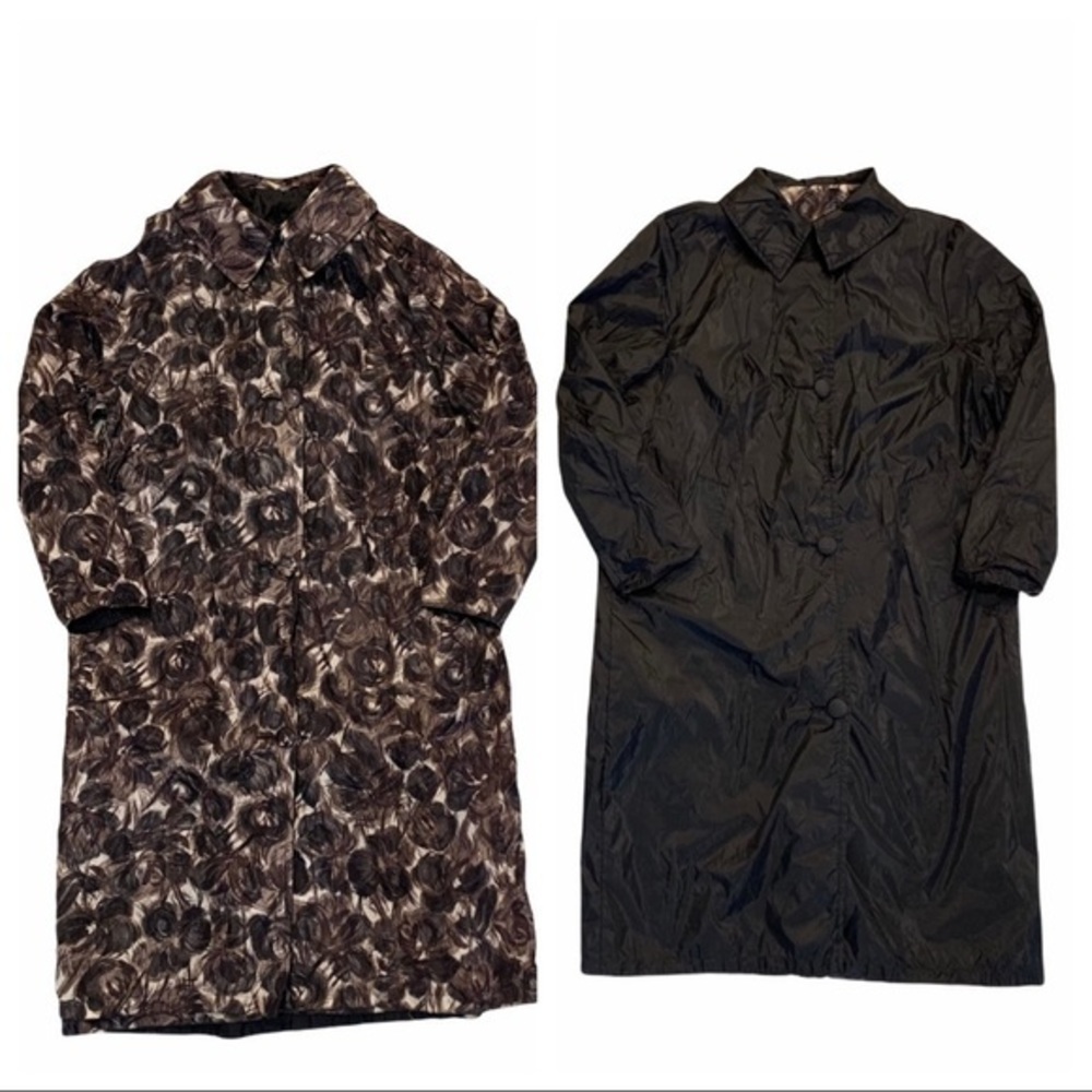 Long Reversible Trench Coat Windbreaker